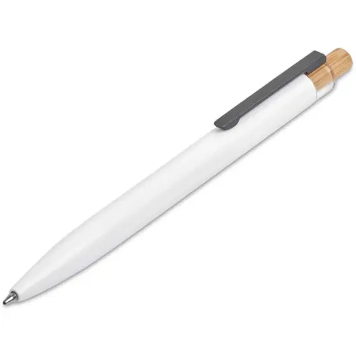 Okiyo Mimo Recycled Aluminum Ball Pen & Pencil Set Solid White Pen